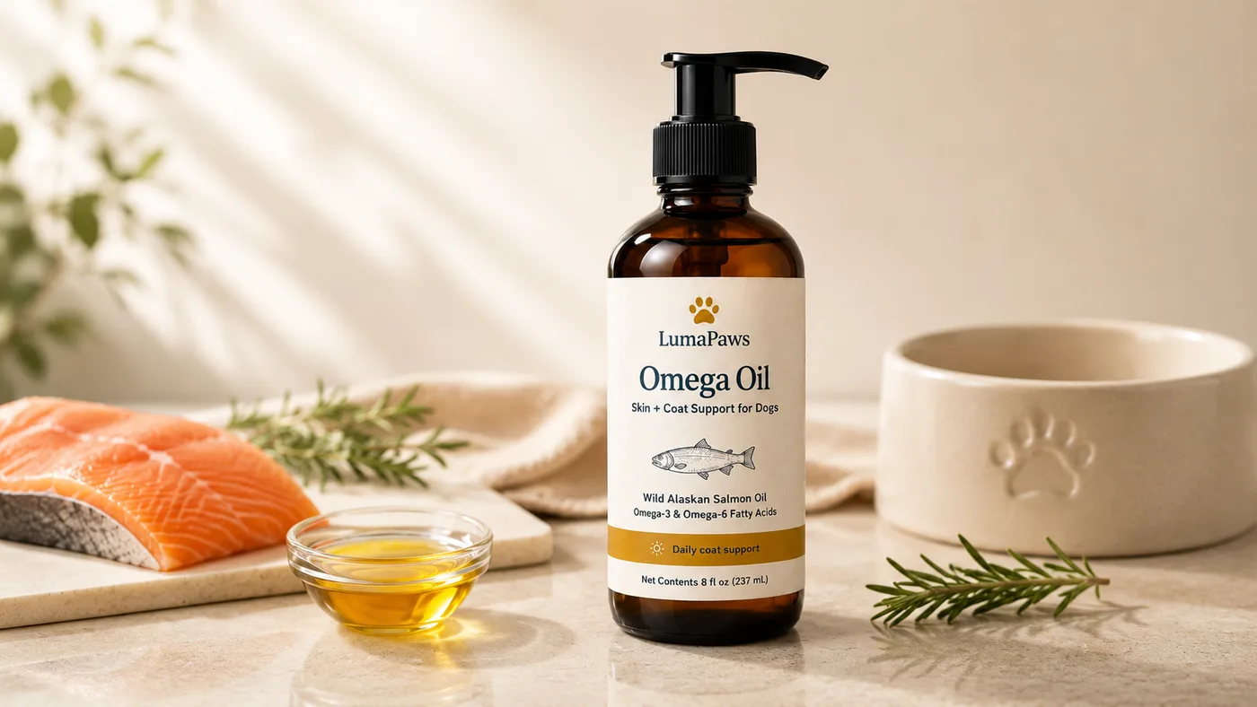 Luma Paws Omega Oil Product Still preview